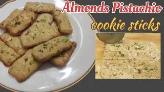 Almonds Pistachio Cookie Stick| Eggless| Cookie Recipe| Easy Recipe ISwad Rekha Anusaar|
