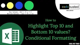 Conditional formatting top and bottom values || Basic to Advance Microsoft Excel