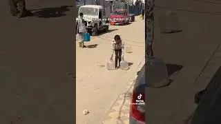 This LITTLE  GIRL HAS A BIG JOB!🇦🇪 #gaza #trump #short