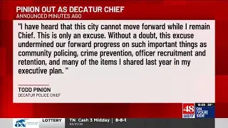 Decatur Police Chief Todd Pinion stepping down from role
