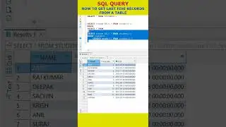 Oracle SQL: How to Get Last 5 Records From a Table🔥 #sqlinterviewquestions #sql