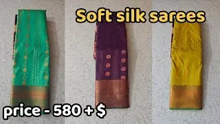 Trending soft silk sarees collection tamil | above 2 saree free ship TN 