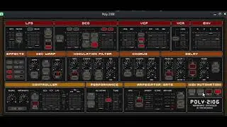 FREE VST SYNTH POLY 2106  SOUND DEMO