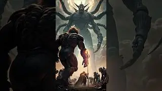She Kneels Before the Giant as Her Army Follows &ndash; A Surrender of Fire and Fate  DannyUdineVisuals
