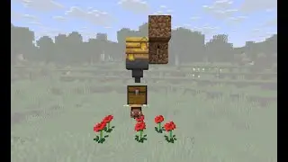 Minecraft automatic bee farm honeycombs farm tutorial, no observer