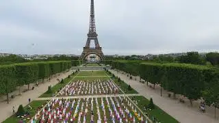 Embassy of India, Paris- International Day of Yoga at the Eiffel Tower on 17 June 2018