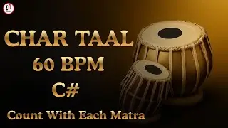 Char Taal Practice Track | Tabla | C# | 60 BPM