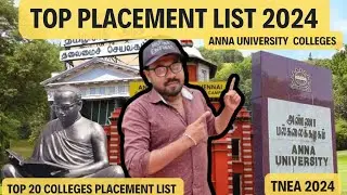 Top placement list 2024-Best 20 Engg colleges| TNEA 2024