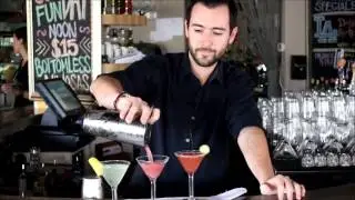 Martini Flight Night #1 -  Sababa Restaurant & Lounge - Banana BlueHawaiian Rum Runner