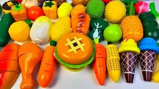 Oddly Satisfying Video-How to Cutting New Wooden Fruits and Vegetables ASMR - Cutting Plastic fruits