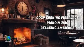 Cozy Evening Fireplace Piano Music Relaxing Ambience 🎧 GOLOS SNOV @Elia_Sleep