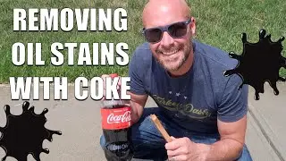 Удаление масляных пятен с бетона с помощью Coca-Cola