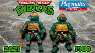 2021 TMNT retro remake of Michaelangelo from 1988 by Playmates Toys