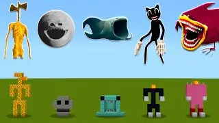 NEVER SPAWN Gold Siren Head, The Moon Woke Up, Bloop, Cartoon Cat & Pink Shin Sonic in Minecraft PE