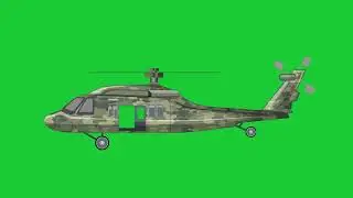 HELIC&Oacute;PTERO MILITAR H&Eacute;LICES GIRANDO GREEN SCREEN MILITARY HELICOPTER PROPELLERS IN MOTION SPINNING