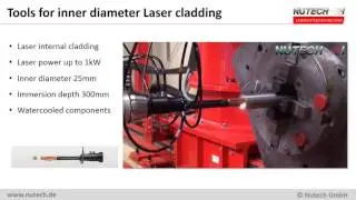 Nutech internal laser processing tools, cladding, hardening, welding