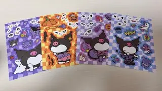 쿠로미 스티커 Kuromi Decorating Stickers 💜🖤 | Satisfying Video 