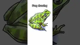 Draw a Frog ( tutorial ) #frog #drawing