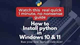 How to install Python 3 on Windows 10 & 11 #shorts #pythonforbeginners #pythontutorial  #python