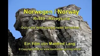Rv889 - Harv&oslash;ysund - Norwegen/Finnmark &ndash; Durch die Windschutzscheibe betrachtet!
