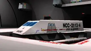 Star Trek TOS Dreadnaught Shuttle Bay Test