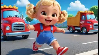 Four Little Trucks Go Zoom Zoom Zoom | Fun Vehicle Song for Kids | Exciting Truck Adventure Rhyme