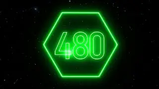 Green sota neon timer 480 seconds (countdown)