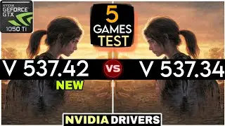 Nvidia Drivers (537.34 vs 537.42) | Nvidia 537.42 New Update | 5 Games Test | GTX 1050 Ti