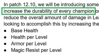 Champion Durability Update is MASSIVE! Coming soon in Patch 12.10!