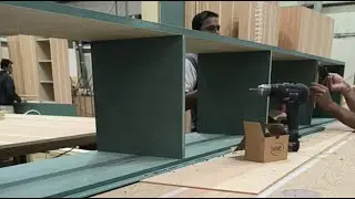 Veneer furniture work Round cabinet work 🔥 #Live #woodworking #diy #shortfeed #viral