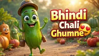 Bhindi Chali Ghumne 😍 | Funny Vegetable Story | Kids Cartoon Rhymes