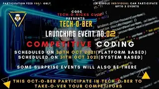 THE OFC TRAILER FOR TECH-O-BER 𝐂𝐨𝐦𝐩𝐞𝐭𝐢𝐭𝐢𝐯𝐞 𝐂𝐨𝐝𝐢𝐧𝐠 |For 1st year Beg| EVENT NO. 2 | CGEC TECH-O-NICKS