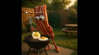 When love turns into a barbecue&hellip;This egg dreamed of a life with bacon.