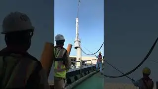Steel pile installation #pilingmachine