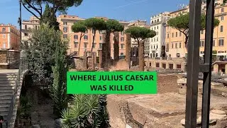 The spot where Caesar was assassinated! #travel #italy #rome #history #death