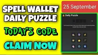 Spell Wallet 25 September Today's Daily Puzzle solve ✅ #spellwallet #airdrop #crypto #onlineincome