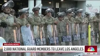 2,000 National Guard troops released from duty in Los Angeles