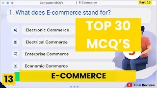 Top 30 E-Commerce MCQs for Competitive Exams | SSC, UPSC, JKSSB, SSB