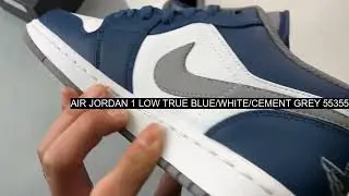 [UNBOXING] Air Jordan 1 Low True Blue/White/Cement Grey 553558-412 / Air Jordan 1 Mid Cemen