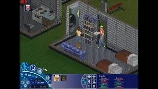 The Sims Gameplay.  Episode 15:  6 Sim Lane, The Roomies Family (Longplay, no commentary)