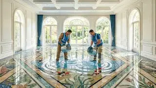 STYLISH EPOXY FLOOR DESIGNS FEATURING RESIN POURS, WOOD, STONE & 3D ACCENTS