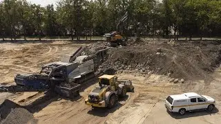 Mobiel puinbreken van 25.000 m2 fabrieksterrein | M. Heezen