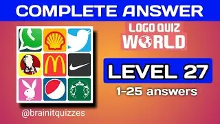 Logo Quiz World, Global || level 27 answers. #logoquiz @brainitquiz