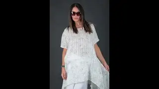 Off White Linen Tunic, Wide Long Loose Top - TU0320LE