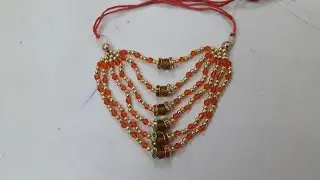 5 - Make six layer moti/pearl / crystal bead garland/mala for our deity