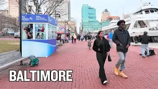 [4K] Baltimore City - Exploring Downtown Baltimore! A Walking Tour in Charm City!