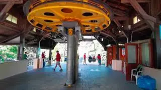 Kabelbaan Vianden - Stoeltjeslift met uitzicht op kasteel / Luxemburg 