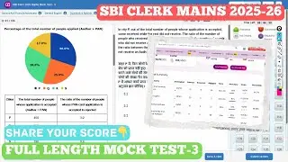 SBI CLERK Mains Full length Mock test 3🙃🥵 | Guidely | | #sbija #sbiclerk