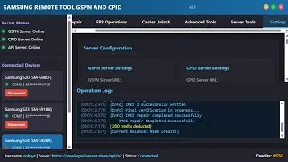 Samsung Remote GSPN & CPID Tool v2.1  FRP, IMEI Repair, Network Unlock | imeirepairserver.store 2025