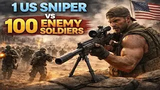 1 US Sniper vs 100 Enemy Soldiers 🔥 | Epic Battle Simulator 2 WW2 Gameplay